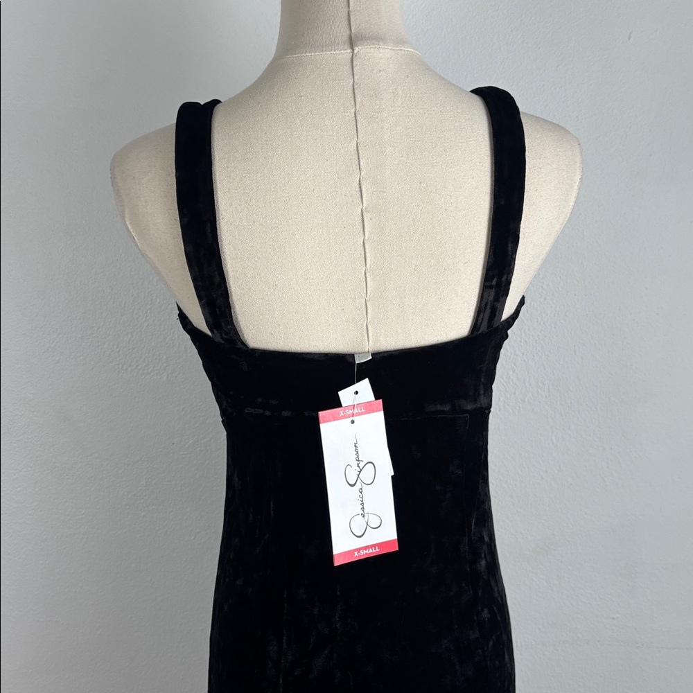 Jessica Simpson Velvet Slip Dress Gown Whimsigoth Fairy Grunge Witchy Vampy XS - Picture 8 of 10